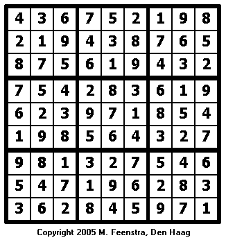 Easy Sudoku Puzzle 20 - Solution