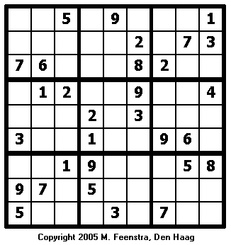 Standard Sudoku Puzzle 1