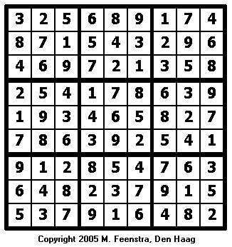 Standard Sudoku Puzzle 11 - Solution