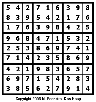 Standard Sudoku Puzzle 14 - Solution