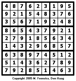 Standard Sudoku Puzzle 16 - Solution