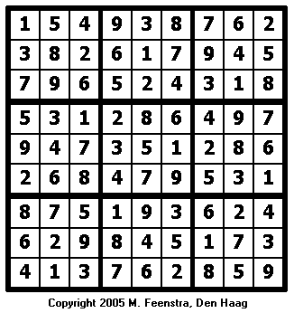 Standard Sudoku Puzzle 17 - Solution