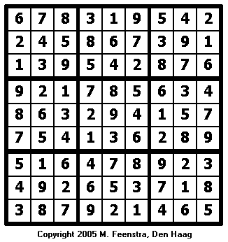 Standard Sudoku Puzzle 4 - Solution