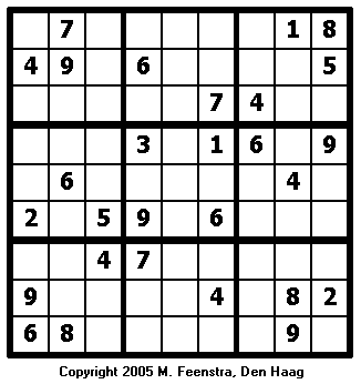 Standard Sudoku Puzzle 6
