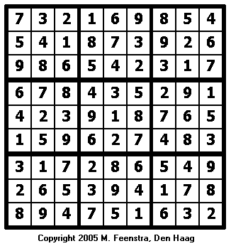 Standard Sudoku Puzzle 8 - Solution