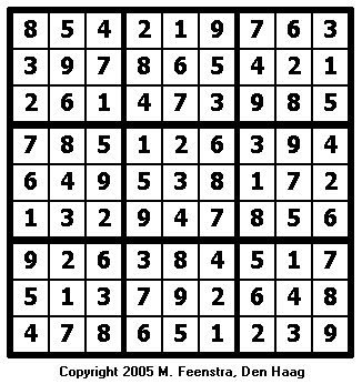Hard Sudoku Puzzle 1 - Solution
