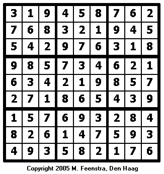 Hard Sudoku Puzzle 6 - Solution