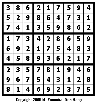 Expert Sudoku Puzzle 1 - Solution