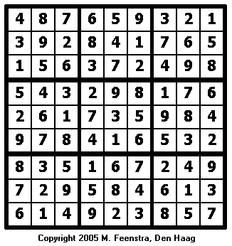 Expert Sudoku Puzzle 11 - Solution