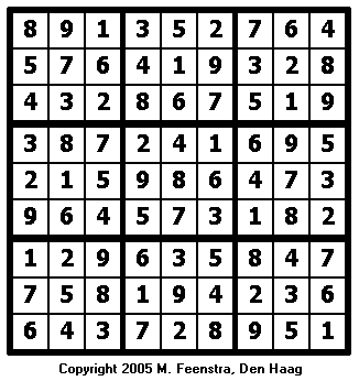 Expert Sudoku Puzzle 12 - Solution