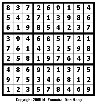 Expert Sudoku Puzzle 4 - Solution