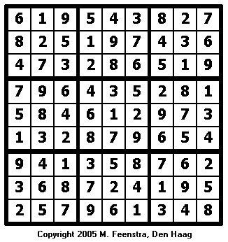 Expert Sudoku Puzzle 6 - Solution