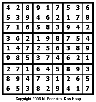 Expert Sudoku Puzzle 9 - Solution