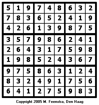 Extreme Sudoku Puzzle 1 - Solution
